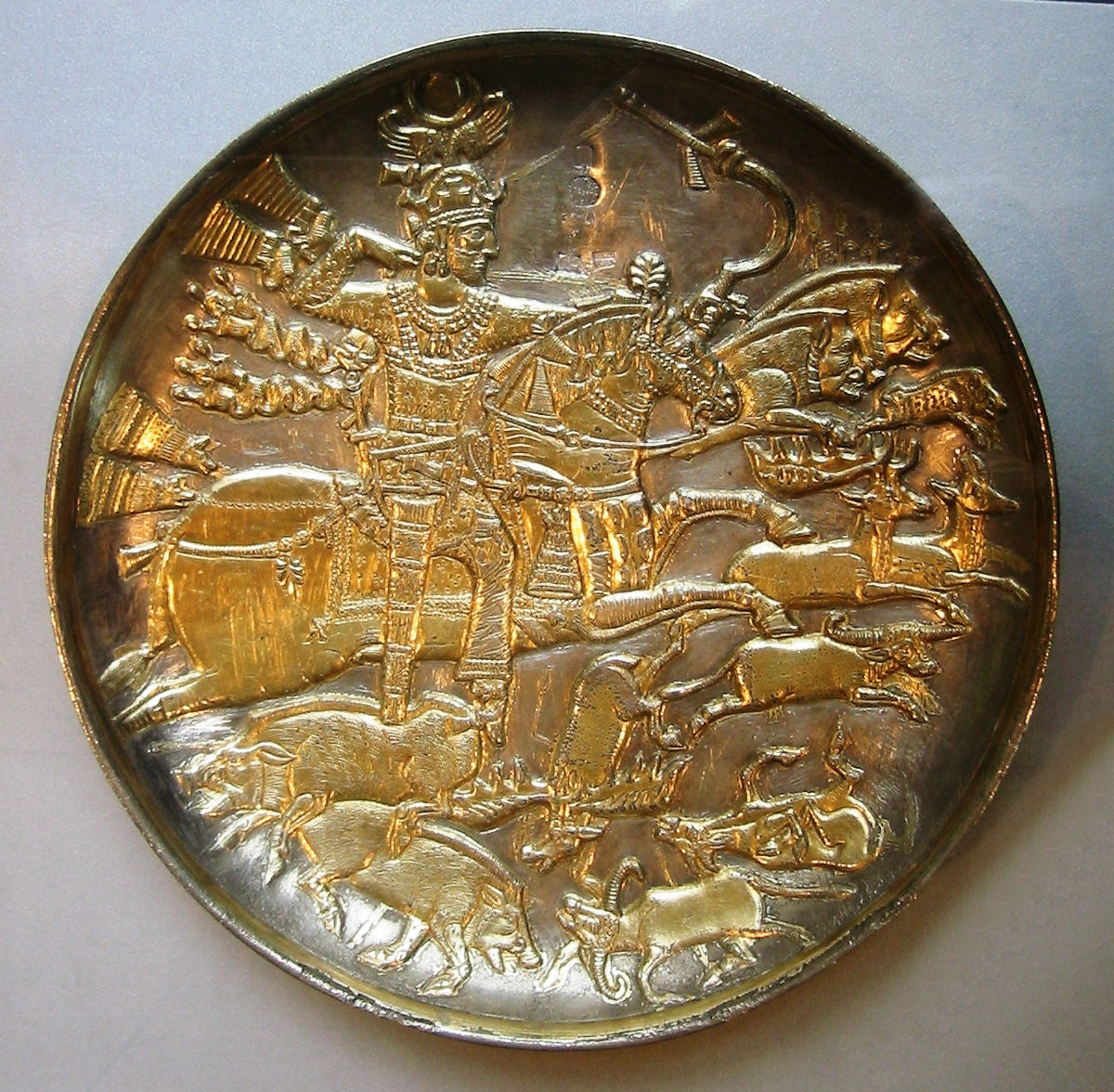 Sasanian silver plate: the king at the hunt.Smithsonian's Sackler Gallery of Asian Art in Washington D.C.